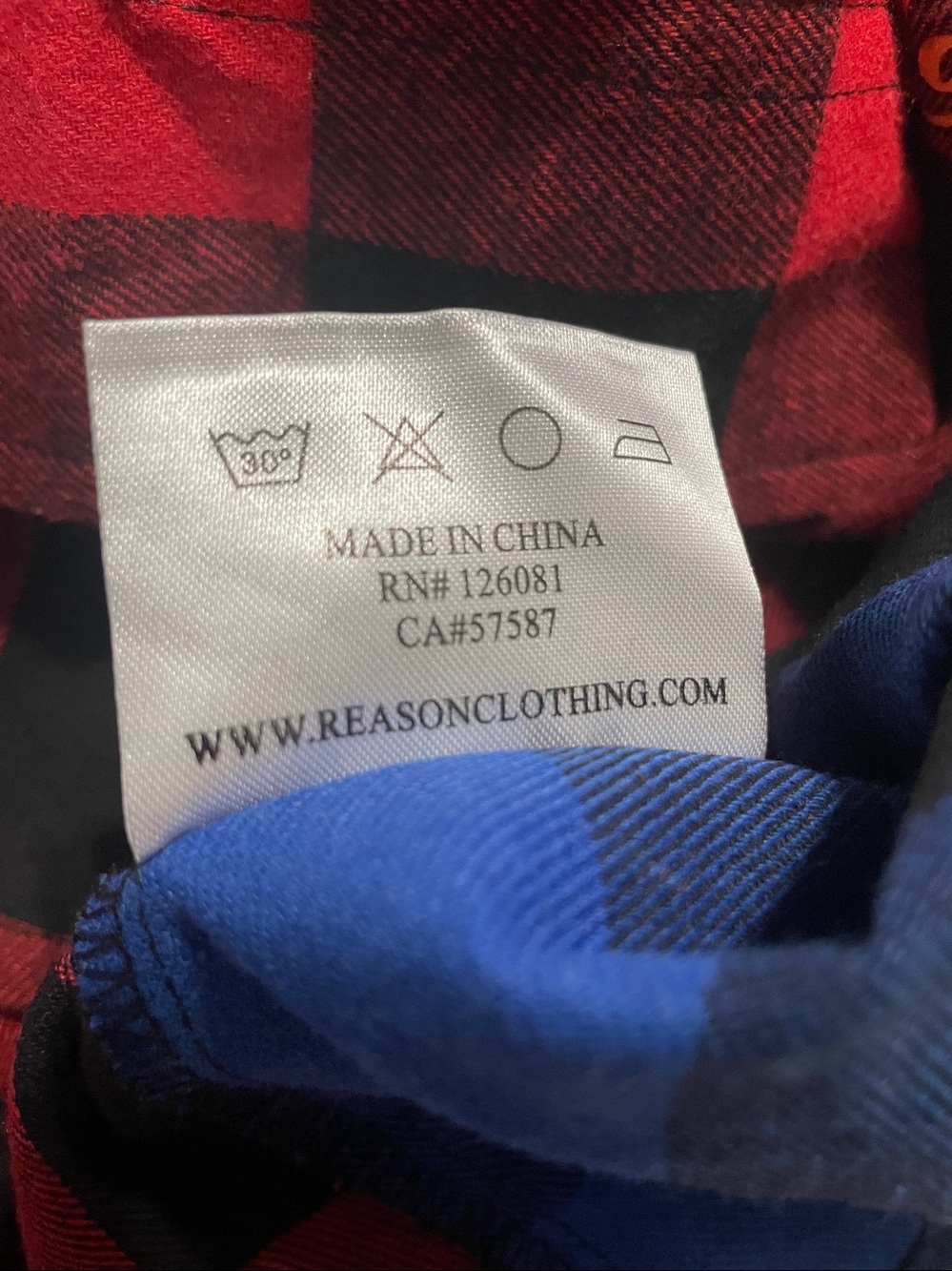 NWOT Reason Shirt Mens XXL Plaid Flannel Legends Graphic Moto Long Sleeve - Picture 8 of 11